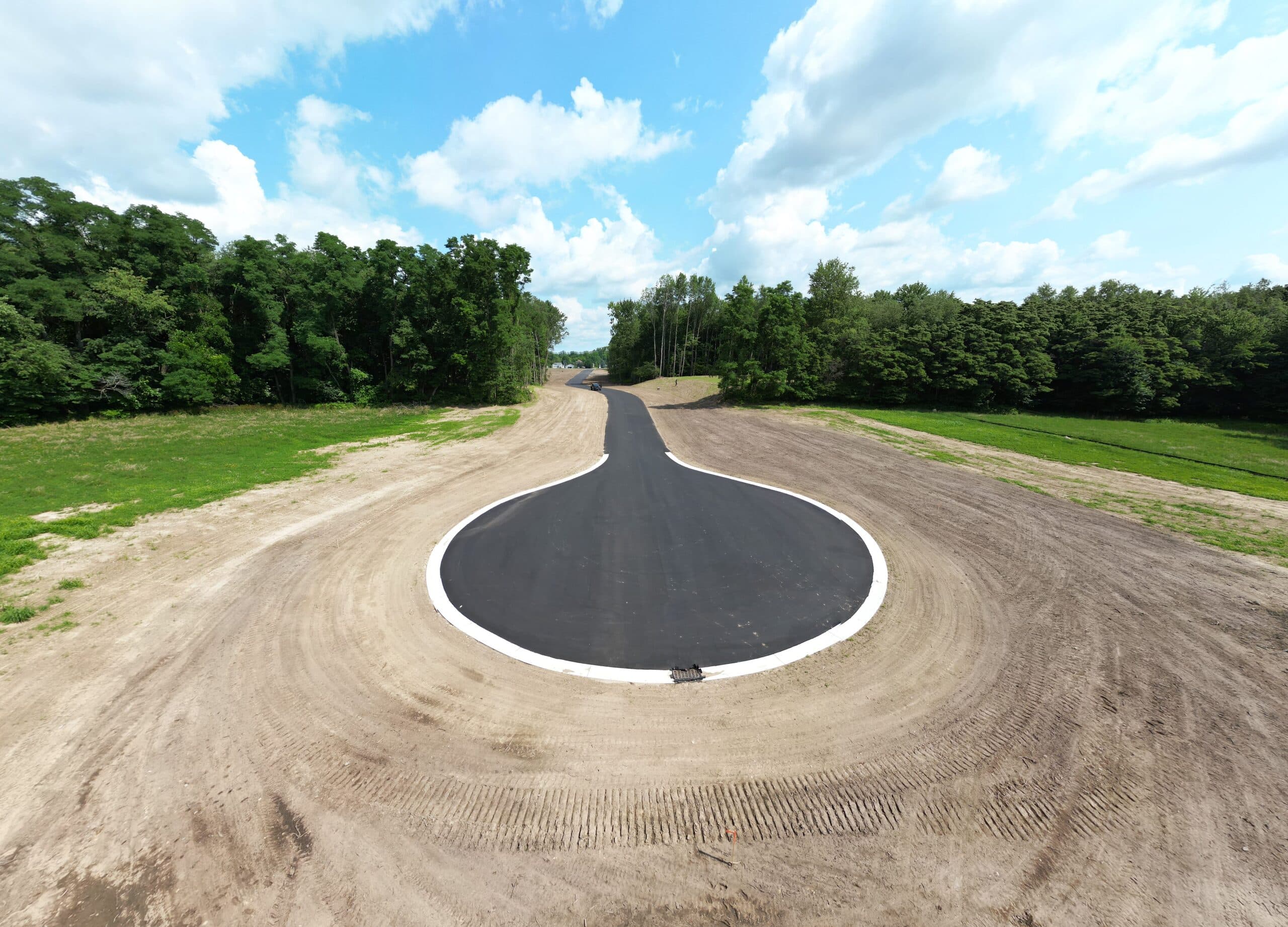 Aerial view of the Dreamland track in West Michigan